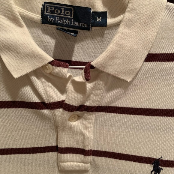 Ralph Lauren white and maroon polo. - Picture 3 of 3